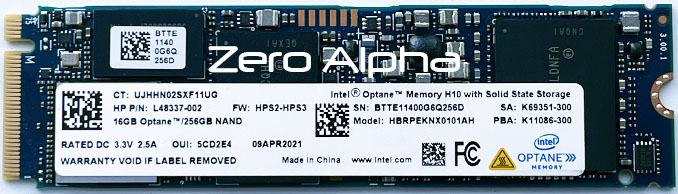 intel optane h10 hbrpeknx0101ah-hp-l48337-002 16gb optane 256g nand ssd data recovery