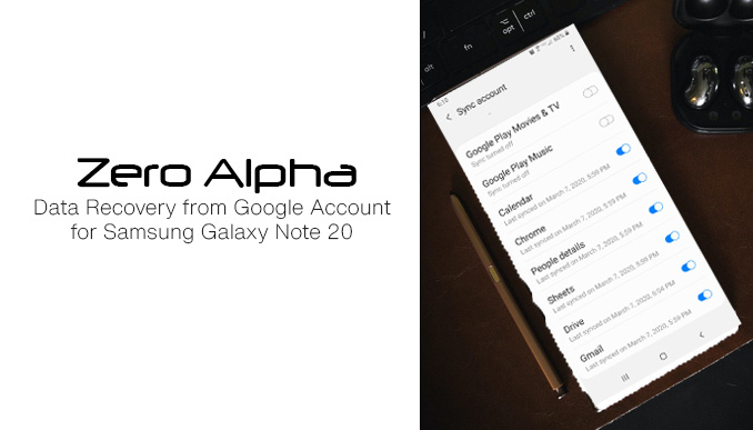 Data Recovery from Google Account for Samsung Galaxy Note 20