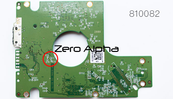 western digital 2060-810082-000 sata convert pcb top